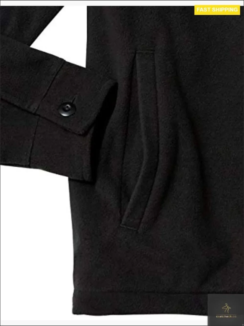 Men's Long-Sleeve Polar Fleece Shirt Jacket for Winter Regular Fit Button Front